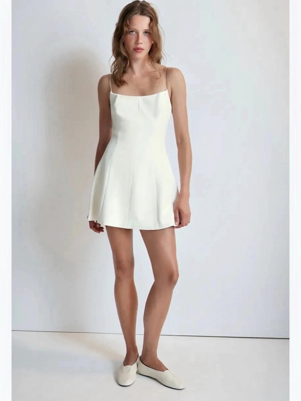 Zara Mini Dress with Back Bow Back Bow Mini Dress in White Size Large NWT